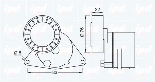 Belt Tensioner, V-ribbed belt