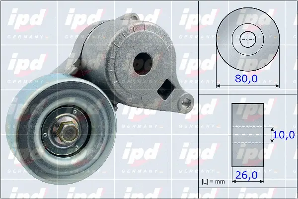 Belt Tensioner, V-ribbed belt (15-3991)