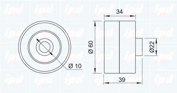 Deflection/Guide Pulley, timing belt