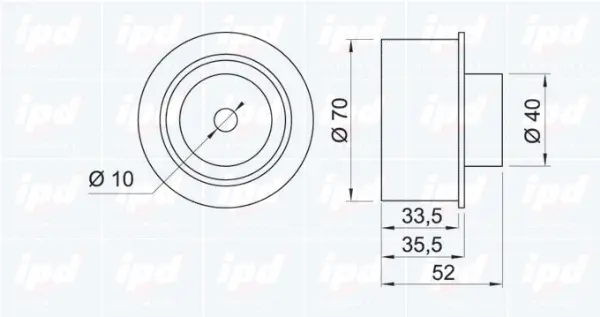 Deflection/Guide Pulley, timing belt