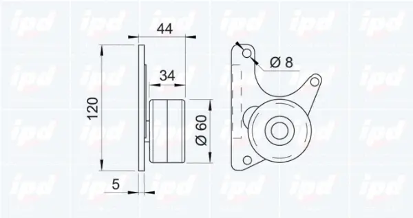 Deflection/Guide Pulley, timing belt