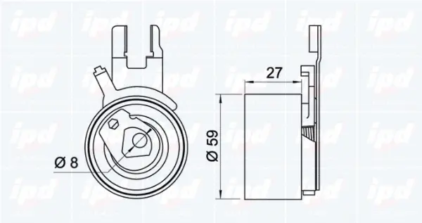 Tensioner Pulley, timing belt (15-3081)
