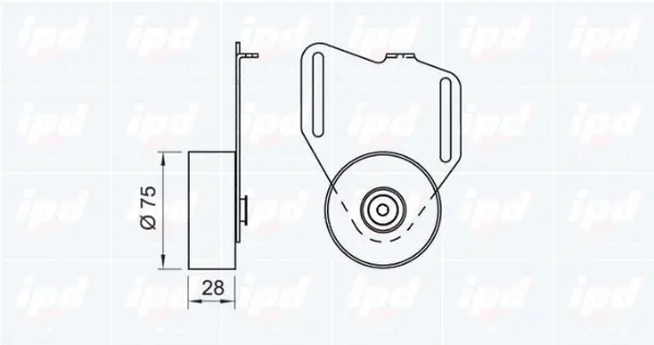 Tensioner Pulley, V-ribbed belt