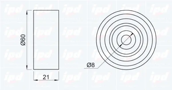 Deflection/Guide Pulley, timing belt