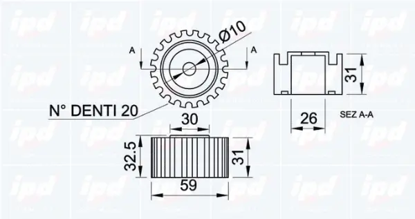 Deflection/Guide Pulley, timing belt