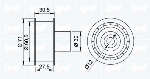 Deflection/Guide Pulley, timing belt