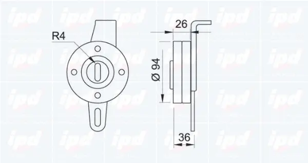 Tensioner Pulley, V-ribbed belt