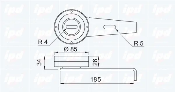Tensioner Pulley, V-ribbed belt