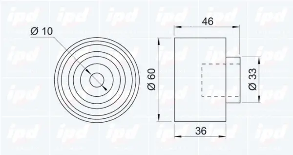 Deflection/Guide Pulley, timing belt