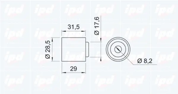 Deflection/Guide Pulley, timing belt