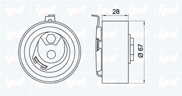 Tensioner Pulley, timing belt (15-3230)