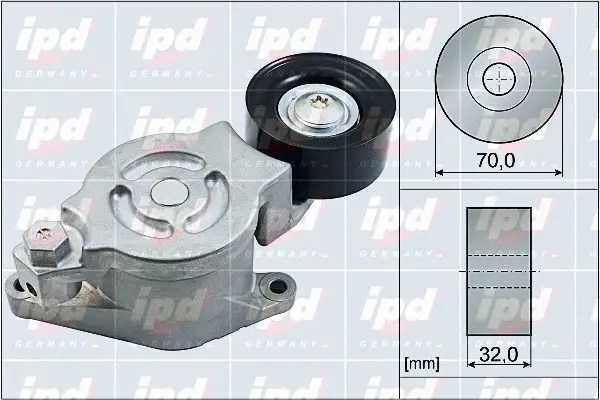 Belt Tensioner, V-ribbed belt (15-4034)