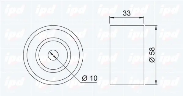 Deflection/Guide Pulley, timing belt