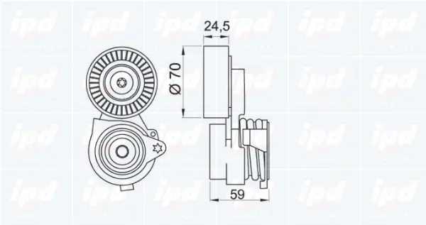 Belt Tensioner, V-ribbed belt
