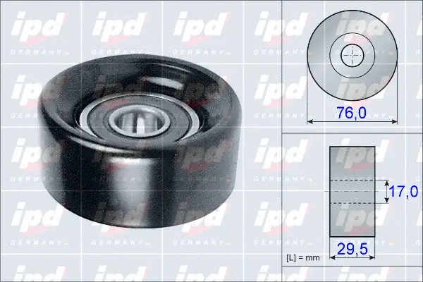 Deflection/Guide Pulley, V-ribbed belt (15-3997)