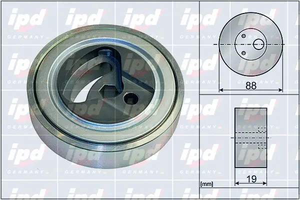 Tensioner Pulley, V-ribbed belt (15-4135)