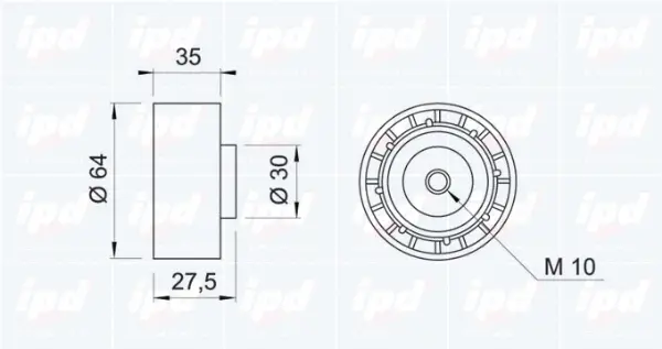 Deflection/Guide Pulley, timing belt