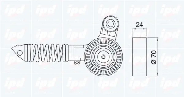 Belt Tensioner, V-ribbed belt