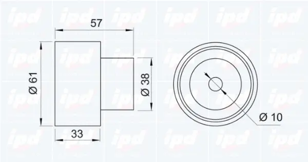 Deflection/Guide Pulley, timing belt