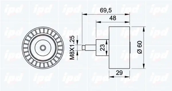 Deflection/Guide Pulley, timing belt