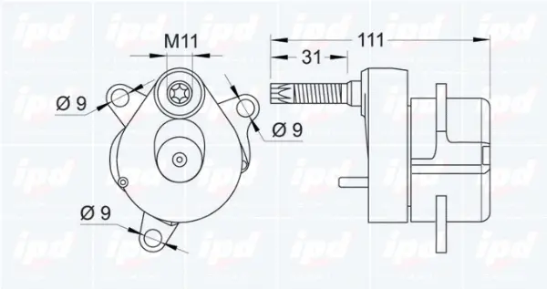 Belt Tensioner, V-ribbed belt (15-3411)
