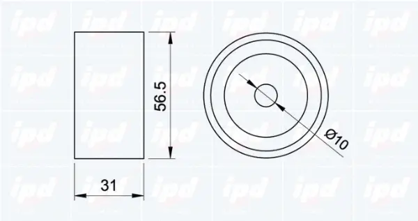 Deflection/Guide Pulley, timing belt