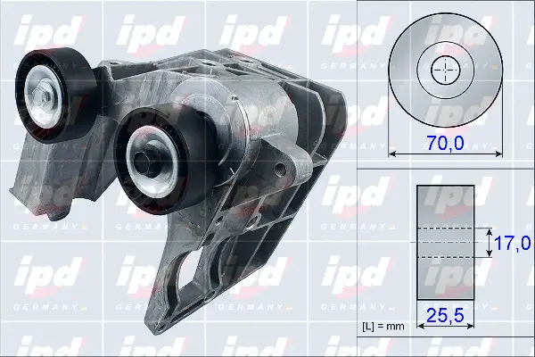 Belt Tensioner, V-ribbed belt (15-3880)