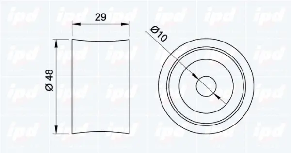 Deflection/Guide Pulley, timing belt