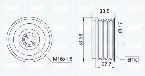 Alternator Freewheel Clutch (15-3185)