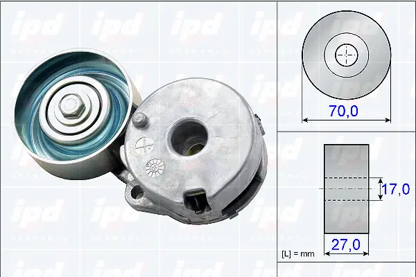 Belt Tensioner, V-ribbed belt (15-3807)