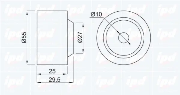 Deflection/Guide Pulley, timing belt