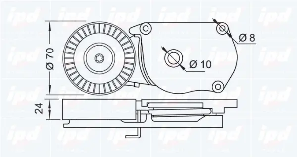 Belt Tensioner, V-ribbed belt (15-3160)