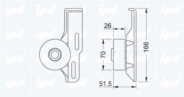 Tensioner Pulley, V-ribbed belt