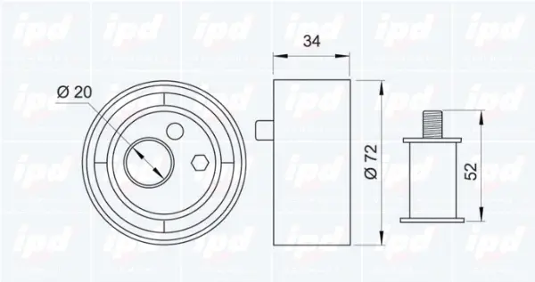 Tensioner Pulley, timing belt