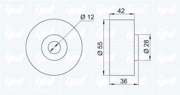 Deflection/Guide Pulley, timing belt