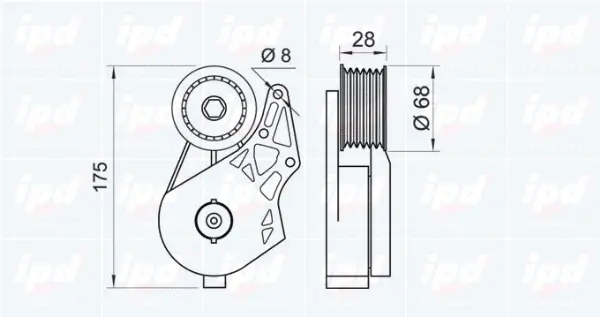 Belt Tensioner, V-ribbed belt