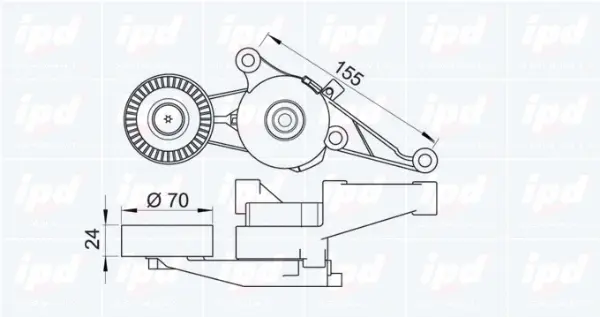 Belt Tensioner, V-ribbed belt (15-3155)