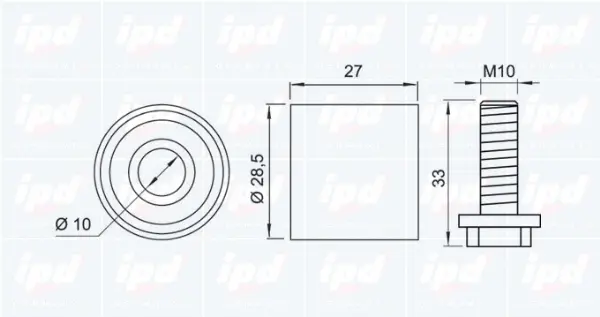 Deflection/Guide Pulley, timing belt
