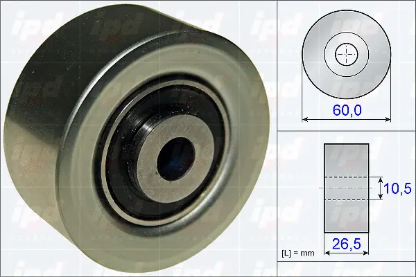 Deflection/Guide Pulley, V-ribbed belt (15-3823)