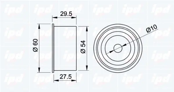 Deflection/Guide Pulley, timing belt