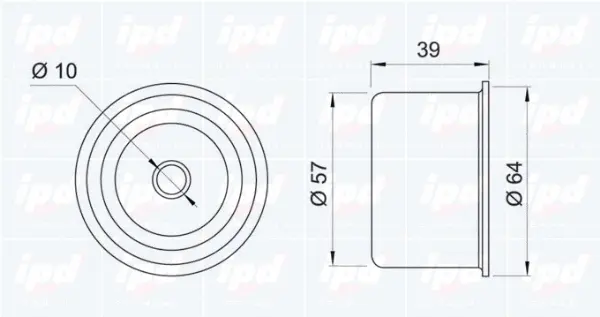 Deflection/Guide Pulley, timing belt