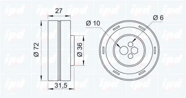 Tensioner Pulley, timing belt
