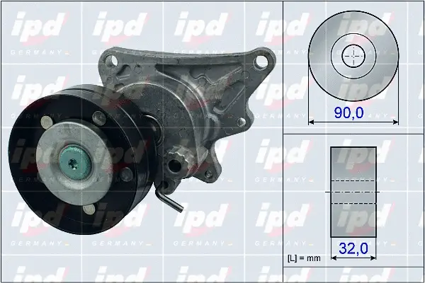 Belt Tensioner, V-ribbed belt (15-4011)
