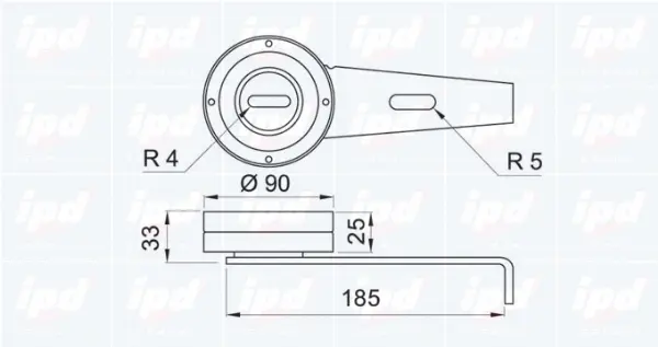 Tensioner Pulley, V-ribbed belt
