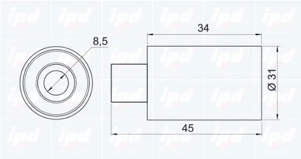Deflection/Guide Pulley, timing belt