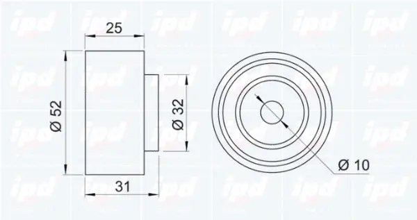 Deflection/Guide Pulley, timing belt
