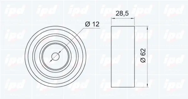 Deflection/Guide Pulley, timing belt