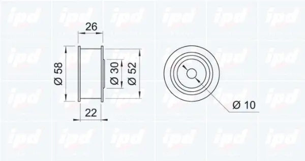 Deflection/Guide Pulley, timing belt