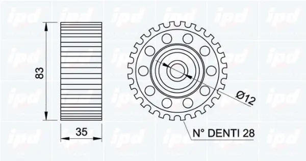 Deflection/Guide Pulley, timing belt