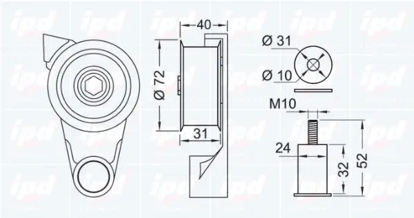 Tensioner Pulley, timing belt